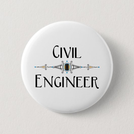 Zivilingenieur Dekorative Linie Button (Vorderseite)