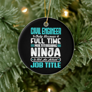 Zivilingenieur Job Titel Beruf Ingenieurwesen Keramik Ornament