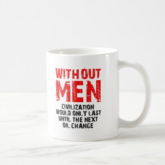 Zivilisation ohne Männer - Funny Mug Kaffeetasse (Rechts)