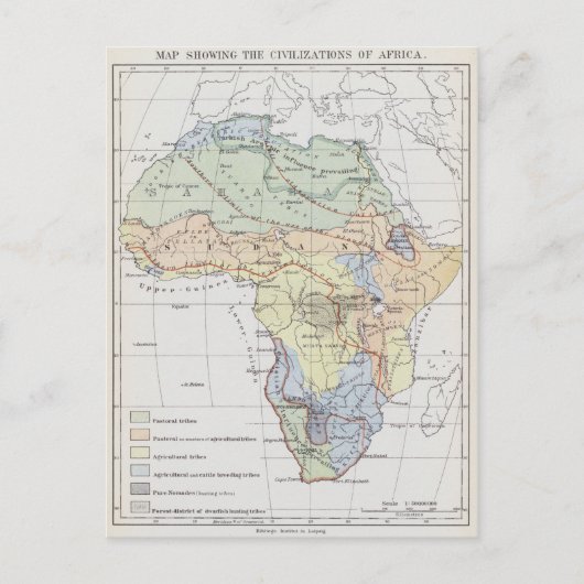Zivilisationen Afrikas Postkarte (Vorderseite)