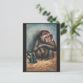 ZIVILISIERTER AFFE POSTKARTE (Stehend Vorderseite)