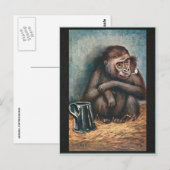 ZIVILISIERTER AFFE POSTKARTE (Vorne/Hinten)