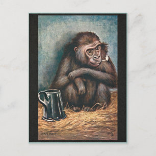 ZIVILISIERTER AFFE POSTKARTE
