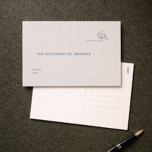 Zivilzeremonie Nicht-traditionelle Hochzeitszeugin Postkarte