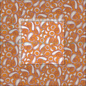 Ziya Mandarine Damson Stoff (Kachel)