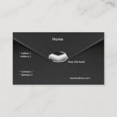 Zizzago Black Imitats Velvet Envelope Stil Visitenkarte (Rückseite)