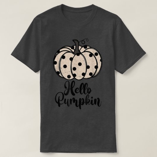 Zj4W Hello Pumpkin White Pumpkin Herbst Danke T-Shirt (Design vorne)
