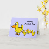 ZJ- Enten in einer Muttertagskarte Karte (Gelbe Blume)