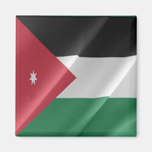 zJO002 Jordaniens schwingende FLAG Jordanien, Magnet