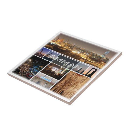 zJO005 AMMAN panorama, Jordanien, Asien, Fliese (Seite)