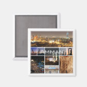 zJO005 AMMAN Panorama, Jordanien, Asien, Kühlschra Magnet (Vorderseite/Rückseite)