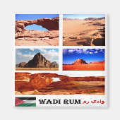 zJO015 WADI RUM, Jordanien, Asien, Kühlschrank Magnet (Vorne)