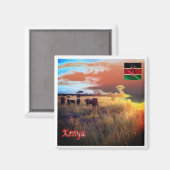 zKE007 KENYA, Panorama, Afrika, Kühlschrank Magnet (Vorderseite/Rückseite)