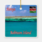 zKE021 KENYA, Robinson Island, Afrika, Keramikornament (Rückseite)