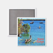 zKE023 KENYA, Shimoni, Fischer, Afrika, Kühlschran Magnet (Vorderseite/Rückseite)