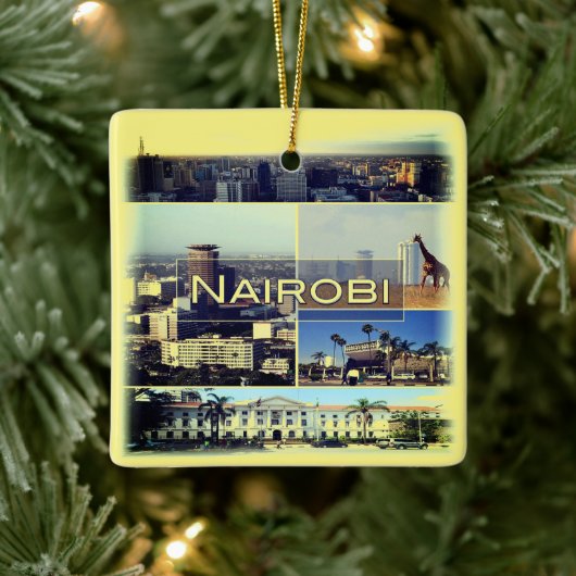 zKE026 NAIROBI, Kenia, Afrika, Keramikornament (Baum)