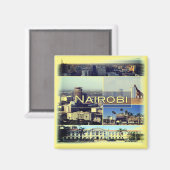 zKE026 NAIROBI, Kenia, Afrika, Kühlschrank Magnet (Vorderseite/Rückseite)
