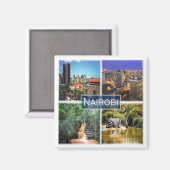 zKE028 NAIROBI, Mosaik, Kenia, Afrika, Kühlschrank Magnet (Vorderseite/Rückseite)