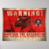 ZKE Quarantine Warning Poster (Vorne)