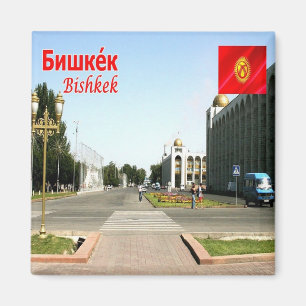 zKG007 BISHKEK CITY, Kirgisistan, Asien, Kühlschra Magnet