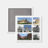 zKH004 PHNOM PENH, Kambodscha, Asien, Kühlschrank Magnet (Vorderseite/Rückseite)