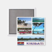 ZKI003 KIRIBATI, MOSAIK, Ozeanien, Kühlschrank Magnet (Vorderseite/Rückseite)