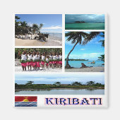 ZKI003 KIRIBATI, MOSAIK, Ozeanien, Kühlschrank Magnet (Vorne)