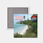 zKI006 KIRIBATI, Nice Beach, Ozeanien, Kühlschrank Magnet (Vorderseite/Rückseite)