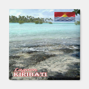 zKI009 KIRIBATI, Lagune, Ozeanien, Kühlschrank Magnet