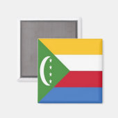 zKM001 COMOROS, Flag, Afrika, Kühlschrank Magnet (Vorderseite/Rückseite)