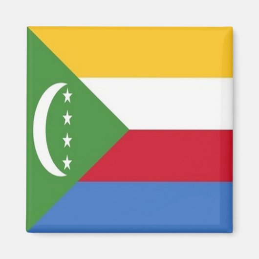 zKM001 COMOROS, Flag, Afrika, Kühlschrank Magnet (Vorne)