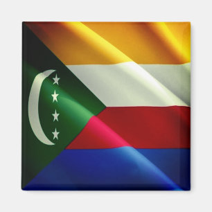zKM002 COMOROS, Waving Flag, Afrika, Kühlschrank Magnet