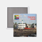 zKM007 MORONI, COMOROS, Afrika, Kühlschrank Magnet (Vorderseite/Rückseite)