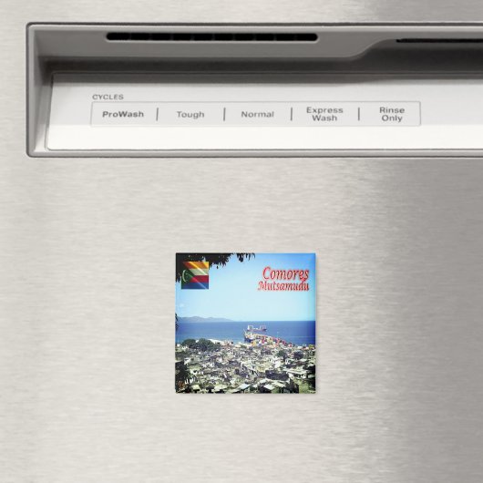 zKM009 MUTSAMUDU, Komoren, Afrika, Kühlschrank Magnet (In Situ (Geschirrspüler))