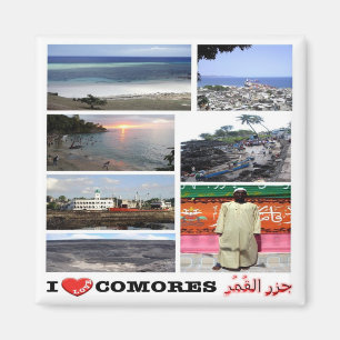 zKM011 COMOROS I Liebe, Mosaik, Afrika, Kühlschran Magnet