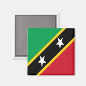 zKN001 SAINT KITTS and NEVIS, FLAG, Amerika,Kühlsc Magnet (Vorderseite/Rückseite)