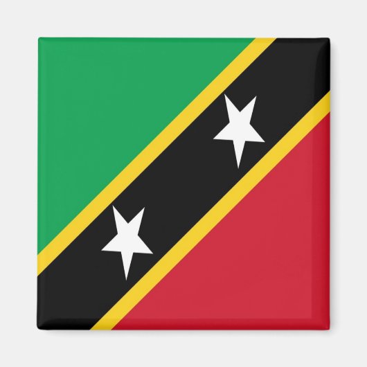 zKN001 SAINT KITTS and NEVIS, FLAG, Amerika,Kühlsc Magnet (Vorne)