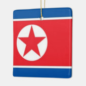 zKP001 Nordkoreanische FLAG Nordkorea, Keramikornament (Links)