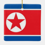 zKP001 Nordkoreanische FLAG Nordkorea, Keramikornament (Rückseite)