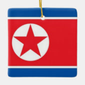 zKP001 Nordkoreanische FLAG Nordkorea, Keramikornament (Vorderseite)