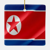zKP002 Nordkoreanisch schwingende FLAG Nordkorea, Keramikornament (Rückseite)