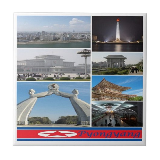 zKP003 PYONGYANG, Nordkorea, Fliese (Vorderseite)