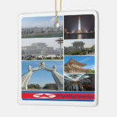 zKP003 PYONGYANG, Nordkorea, Keramikornament (Links)