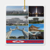 zKP003 PYONGYANG, Nordkorea, Keramikornament (Rückseite)