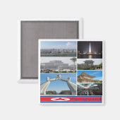zKP003 PYONGYANG, Nordkorea, Kühlschrank Magnet (Vorderseite/Rückseite)