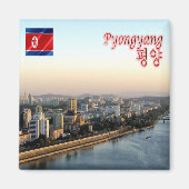zKP006 Taedong River PYONGYANG Nordkorea, Kühlschr Magnet (Vorne)