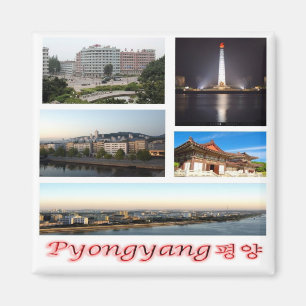 zKP007 PYONGYANG, Nordkorea, Asien, Kühlschrank Magnet