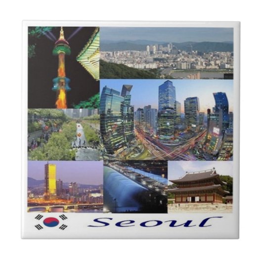 zKR008 SEOUL Mosaik, Südkorea, Asien, Fliese (Vorderseite)