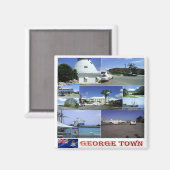 zKY005 GEORGE TOWN, Mosaik, Kaimaninseln, Kühlschr Magnet (Vorderseite/Rückseite)