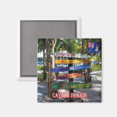 zKY007 KAYMAN INSELN, Schilder Rum Point, Kühlschr Magnet (Vorderseite/Rückseite)